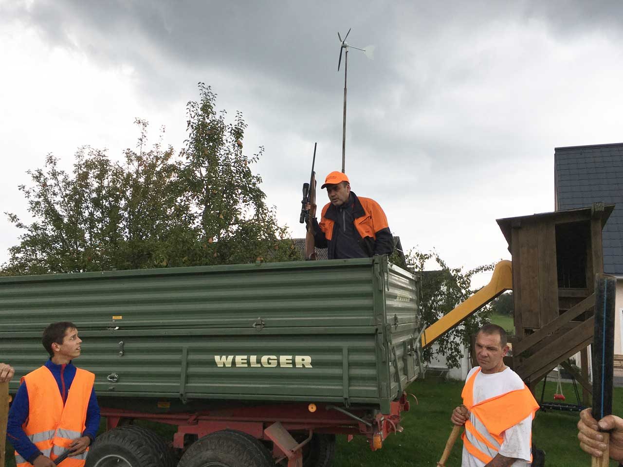 Treibjagd auf Wildschweine